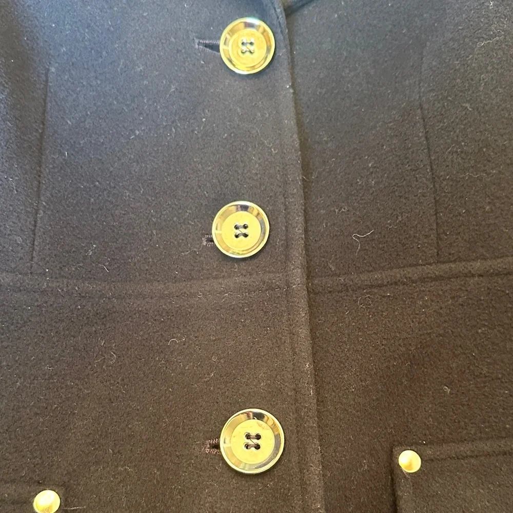 Love Moschino Navy Wool Coat – Classic Tailored Designer Style Size S - Picture 6 of 14